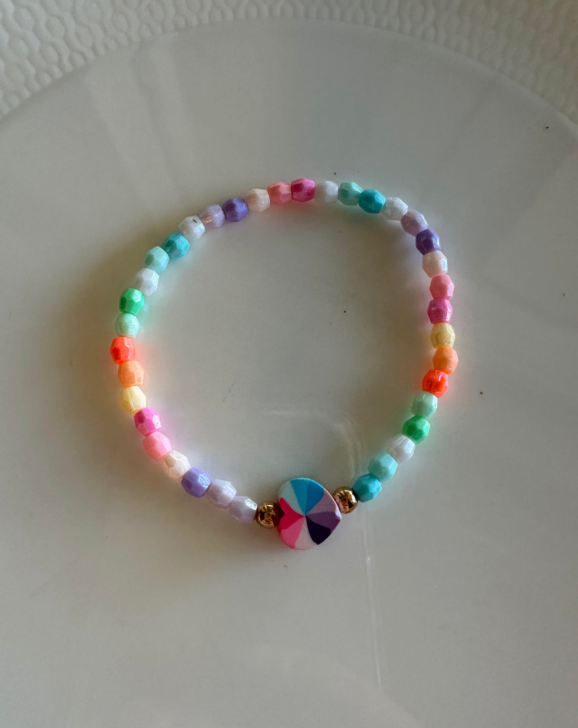 Rainbow heart bracelets